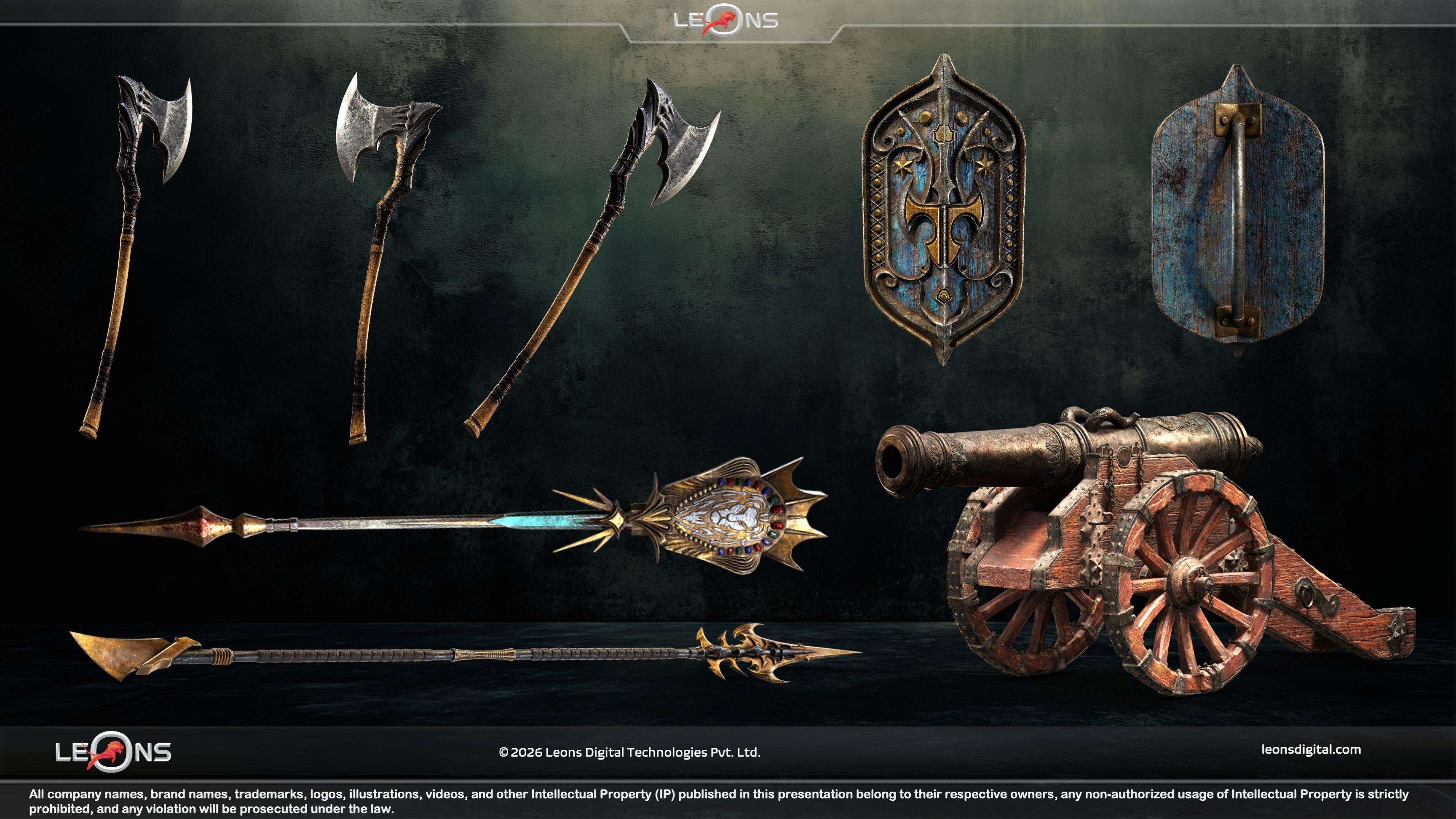 AAA 3D Fantasy Weapons Game Art Assets